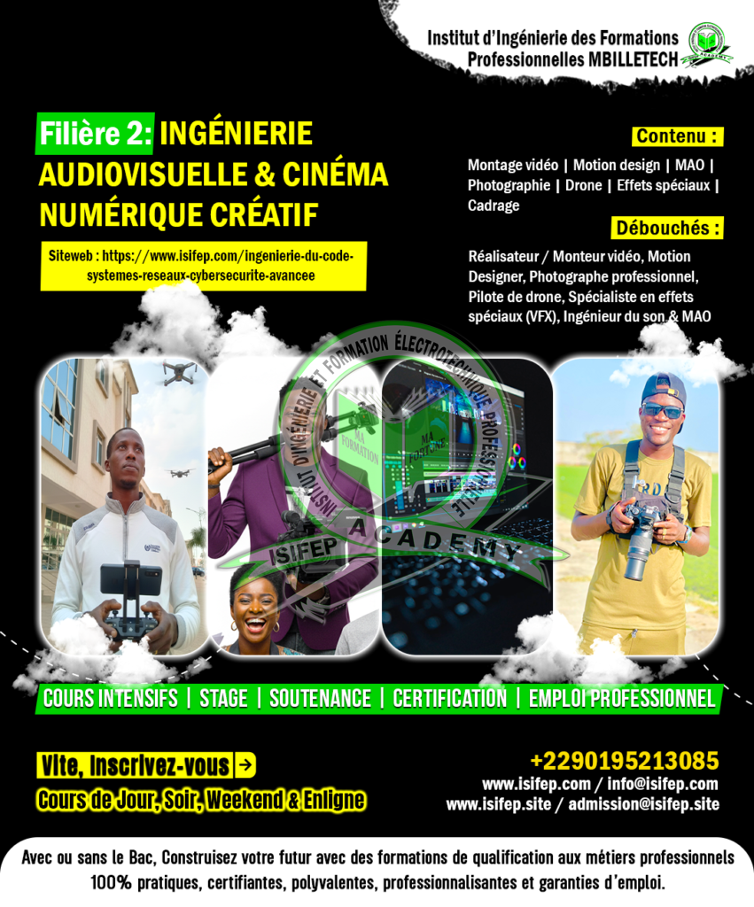 2025-2026 - Filière 2. Ingénierie Audiovisuelle & Cinéma Numérique Créatif.