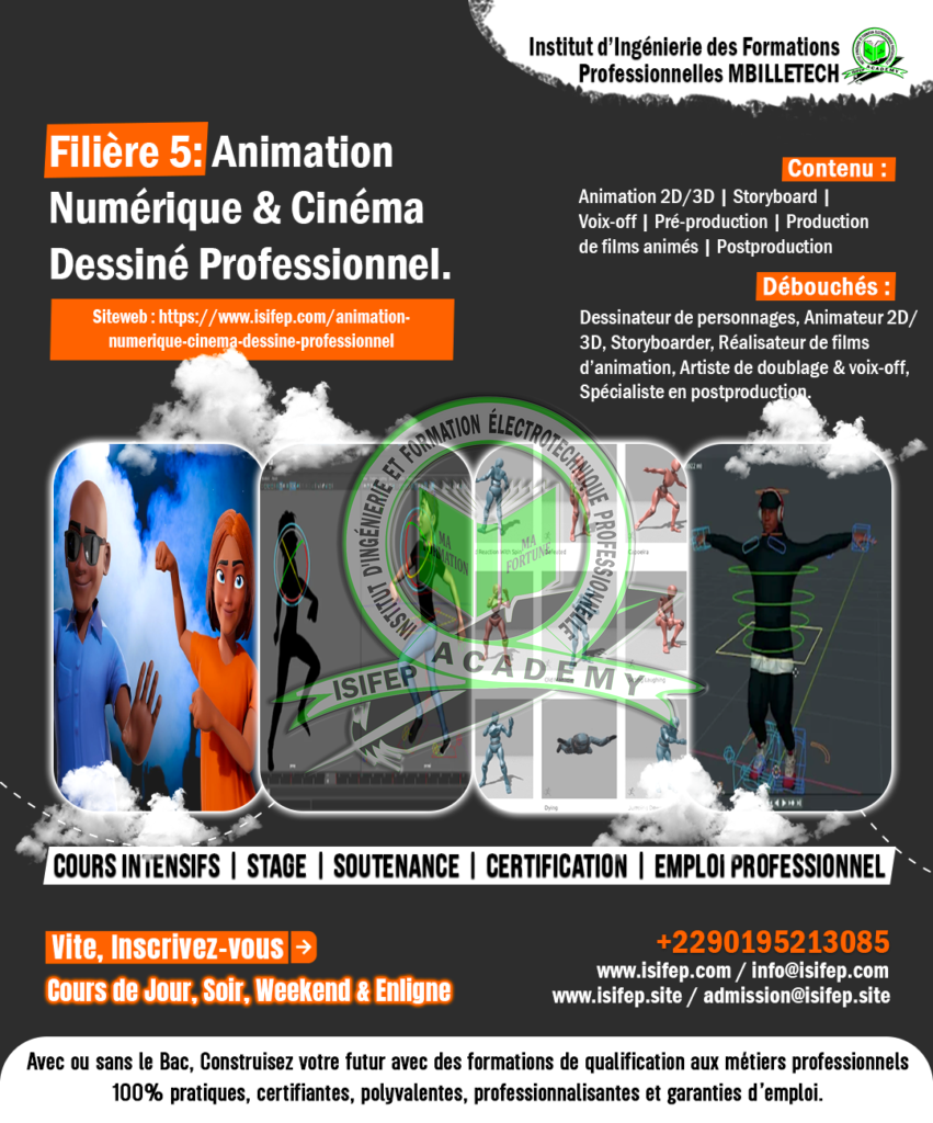 2025-2026 - Filière 5. Animation Numérique & Cinéma Dessiné Professionnel.