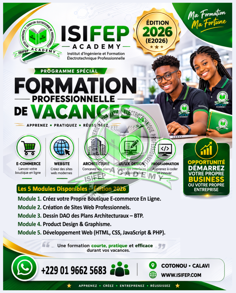 isifep mbilletech formation de vacances n1