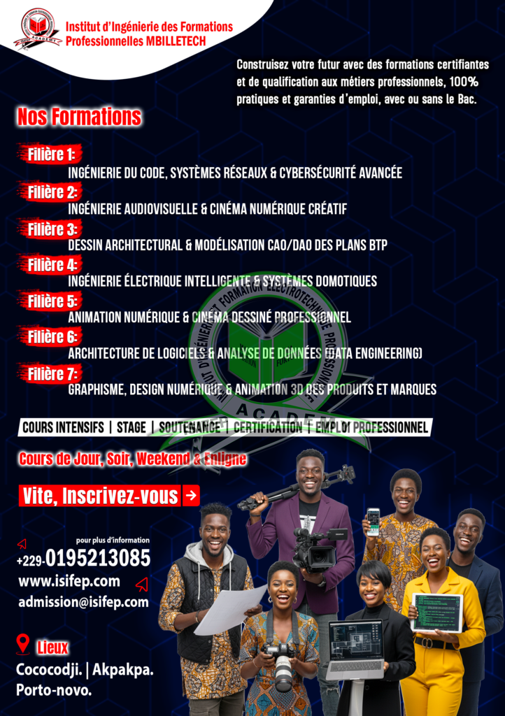 À ISIFEP – Institut d’Ingénierie des Formations Professionnelles - mbilletech isifep academy flyer 2