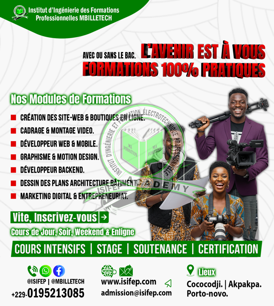 À ISIFEP – Institut d’Ingénierie des Formations Professionnelles - mbilletech isifep academy flyer